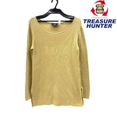 FENDI(フェンディ) 長袖リブニット サイズ40 L相当 ベージュ FENDIロゴ レディース 【102062459005】