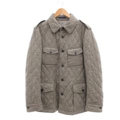 ゴールデンベア GOLDEN BEAR キルティングジャケット 中綿 ミドル丈 レギュラーカラー ポケット L グレー /IB ■ECF009