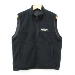 アダバット adabat ベスト ゴルフ リバーシブル ジップアップ ロゴ 黒 ブラック Ⅴ