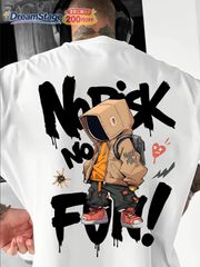 新品 グラフィックTシャツ メンズ 男性向け 漫画キャラクター プリント Tシャツ ストリート ラウンドネック Tシャツ レギュラーフィット