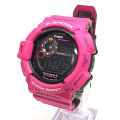 美品 CASIO G-SHOCK カシオ Gショック MUDMAN マッドマン マスターオブG GW-9300SR-4JF 電波 タフソーラー 腕時計 メンインサンライズパープル ピンク メンズ _201