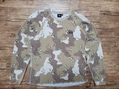 STUSSY ステューシー ラグラン サーマル ロングスリーブ デザート カモフラ xl