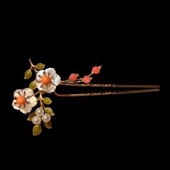 銀の桜　花かんざし　髪飾り　日本髪　 簪 和装小物