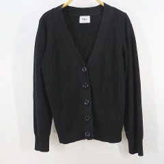 エイミーイストワール eimy istoire 長袖 ニット カーディガン F 黒系 ブラック Vネック リブ 無地
