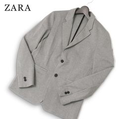 ZARA ザラ 通年★ ジャージー コンフォート ストレッチ アンコン スリム テーラード ジャケット ブレザー Sz.M メンズ 灰