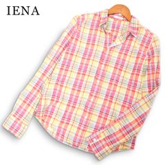 IENA イエナ 通年★ 長袖 チェック 総柄 シャツ ブラウス Sz.36 レディース