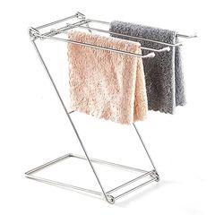 【新品】 ふきん掛け 布巾スタンド 折りたたみ ステンレス製 卓上 ふきんハンガーコンパクト軽量 キッチン収納棚