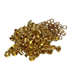 【新品】 [Harvestmart] 両面ハトメ 100組 レザークラフト 手芸 ゴールド 4mm