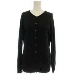 ジョンスメドレー JOHN SMEDLEY カーディガン コットン ニット 長袖 L 黒 ブラック /☆G