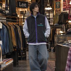 Woolrich ウールリッチ  90s リバーシブル　ボアベスト フリース グレー×グリーン 古着　アシックス製　 L