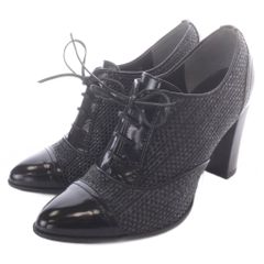 ダイアナ DIANA レースアップブーティ ハイヒール 24cm 黒