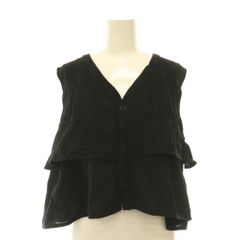 グリーンレーベルリラクシング ユナイテッドアローズ green label relaxing 24SS milo ガーデンダイ 2WAY ブラウス ノースリーブ ブラック /DF ■OS