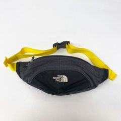 美品 THE NORTH FACE ウエストポーチ/ボディバッグ チャコールグレー×イエロー ベルト調整可 ノースフェイス[OR03805]