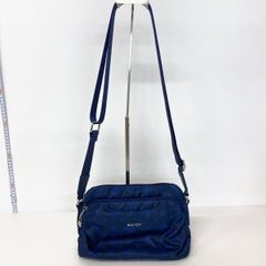 極美品 SAVOY/サボイ ショルダーバッグ ネイビー 総柄 ロゴ金具 レディース カバン/斜め掛け[OR03816]