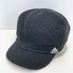 adidas/アディダス キャスケット/ワークキャップ ブラック/黒 キルティング ロゴ 刺繍 57.5cm ポリエステル/綿[OA07185]