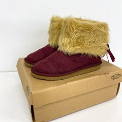 VANS バンズ V8365W フェイクファー ムートンブーツ ボルドー/ワインレッド 24.0cm/US7 レディース シューズ 靴 箱付き[OX04407]