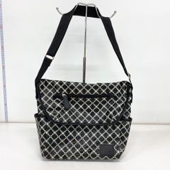 ANNA SUI/アナスイ ショルダーバッグ/斜め掛けカバン 総柄 ロゴプレート ブラック×アイボリー系 レディース[OK06298]