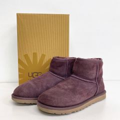 UGG W CLASSIC MINI 5854 ムートンブーツ 23cm PORT ボルドー/ワインレッド アグ クラシックミニ レディース 箱付き[OO01292]