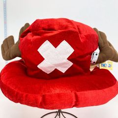 極美品 ONE PIECE/ワンピース トニートニー・チョッパー 帽子/ハット レッド/赤 キャラクターグッズ コスプレ[OB04908]
