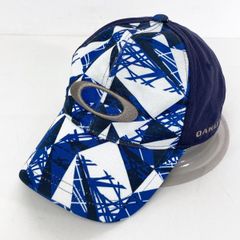 OAKLEY オークリー キャップ/帽子 ブルー×ホワイト×ネイビー 総柄 ロゴ刺繍 RN#96548 CA#35460[OL02626]
