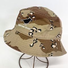 美品 newhattan バケットハット L/XL チョコチップカモ/迷彩柄 Sparrow Diner 刺繍 帽子 ニューハッタン[OL02627]