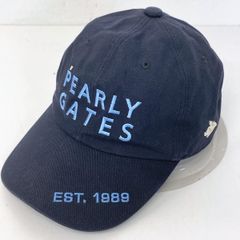 パーリーゲイツ/PEARLY GATES キャップ/帽子 ネイビー Mサイズ コットン100% 品番053-287220 ゴルフウェア[OL02651]