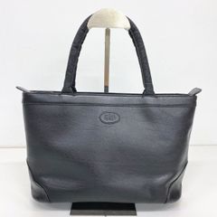 美品 IBIZA/イビザ ハンドバッグ ブラック 黒 ロゴ型押し レザー トートバッグ レディース[OK06341]