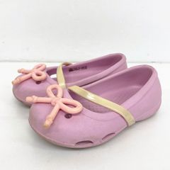 crocs/クロックス キッズ サンダル C6(14cm相当) ピンク/リボン フラットシューズ/パンプス ICONIC COMFORT[OX04478]