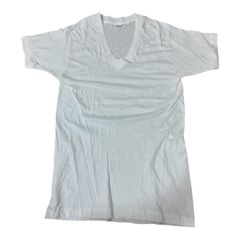 80s〜90s USA製 FRUIT OF THE LOOM VネックTシャツ 白 ヴィンテージ M