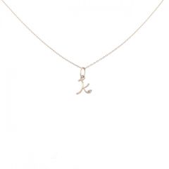 K10PG イニシャルK ダイヤモンド ネックレス