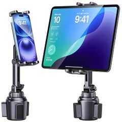 スマホホルダー 車 車載 スマホ タブレットスタンド 伸縮アーム タブレットホルダー 自由調節 360度回転 差込取付 携帯ホルダー 安定性拔群 すべてのスマートフォンに対応 手帳型ケース対応as