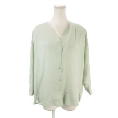 アーバンリサーチ URBAN RESEARCH シャツ ブラウス F 緑 グリーン Vネック 長袖 /AH31 ■GY70