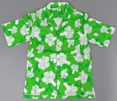 【中古】ポロシャツ・ワークシャツ 総柄 アロハシャツ グリーン Mサイズ 「モブサイコ100 III スペシャルイベント～霊とか相談所 大相談会～」