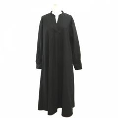 アーバンリサーチ サニーレーベル URBAN RESEARCH Sonny Label スキッパーワンピース プルオーバー 長袖 ロング丈 Free 黒 ブラック 無地 /YU ■GY70