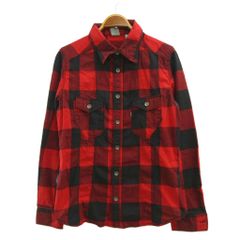 リーバイスエンジニアドジーンズ Levi's Engineered Jeans シャツ 長袖 チェック柄 L 赤 レッド 黒 ブラック /XZ ■GY70