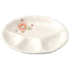 【新品】 萬古焼 オーブン対応 仕切りプレート 仕切皿 ワンプレート 皿 オレンジチェリー 直径約28cm×26cm 食器 陶器 電子レンジ可 日本製