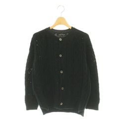 トリココムデギャルソン tricot COMME des GARCONS ケーブルニットカーディガン 長袖 M ブラック /HK ■OS
