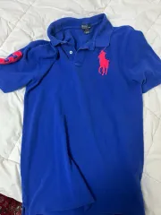 ポロ ビックポニー 半袖 カラーTシャツ ブルー ピンク