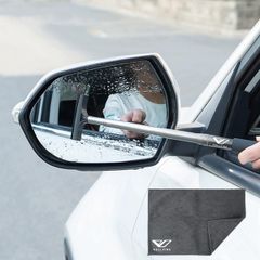 ヴェルファイア 専用 車 サイドミラーワイパー 水切りワイパー 携帯用伸縮式ロングポール 持ち運び便利 視界確保 VELLFIRE ヴェルファイア 40系 30系 20系 アクセサリー バックミラーワイパー 洗車用スクイージー 雨対策 カー用品 便利グッズas