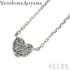 ヴァンドーム青山 Pt950/ Pt850 ダイヤモンド ペンダントネックレス ハート