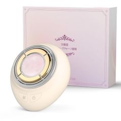 【天然ローズクォーツ採用】EMS美顔器 毛穴洗浄×リフトケア 温感振動 4色LED 多機能フェイスケア Type-C充電 桜色mt 4a1e631d
