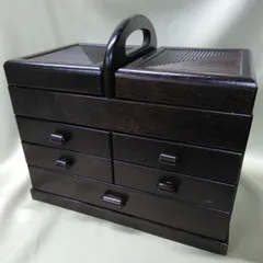 昭和レトロ Y-WOOD 木製ソーイングボックス 収納 糸立て 裁縫箱 裁縫道具 アンティーク 【訳あり現状品】 D402