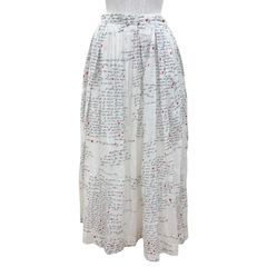 極美品☆Christian Dior クリスチャンディオール 441J90A3851 Dioramour Je Vous Adore ロング丈 フレアスカート ホワイト 38 正規品