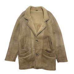 古着 ブルガリア製 リアルムートンコート ジャケット クリーニング済み 90s MADE IN BULGARIA シープスキン 羊革 メンズXL相当