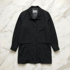 90s vintage レトロ RECOLTE レコルト ステンカラーコート 黒 ブラック コート 11P Lサイズ