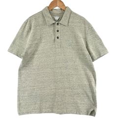 美品▲BOTTEGAVENETA ボッテガヴェネタ 25SS 820677 コットン100％ メランジ 半袖ポロシャツ グリーン XS イタリア製 正規品 メンズ