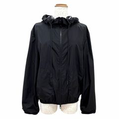 未使用品△MONCLER モンクレール 2023年製 CASSIE ロゴワッペン フード付き ZIP UP ジャケット ブルゾン ブラック 1 正規品 レディース