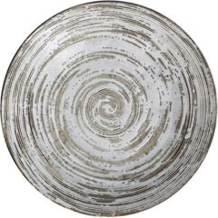 【新品】 美濃焼 皿 カレー皿 パスタ皿 プレート 約22×4cm 食洗機対応 レンジ対応 軽量 粉引渦 日本製 133-60703