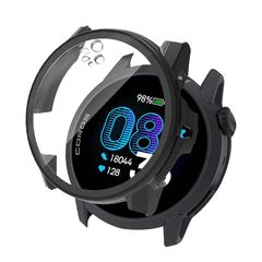 Nutemg For COROS（カロス）PACE 4 用 ケース PC+ガラス素材 一体型 全面保護 カバー (ブラック) 0