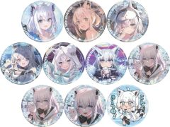 【中古】バッジ・ビンズ 全10種セット 「バーチャルYouTuber ホロライブ 白上フブキ -Art Selection- オンリー缶バッジ」